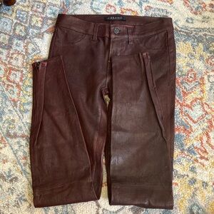 J Brand brown leather jeans size 26
